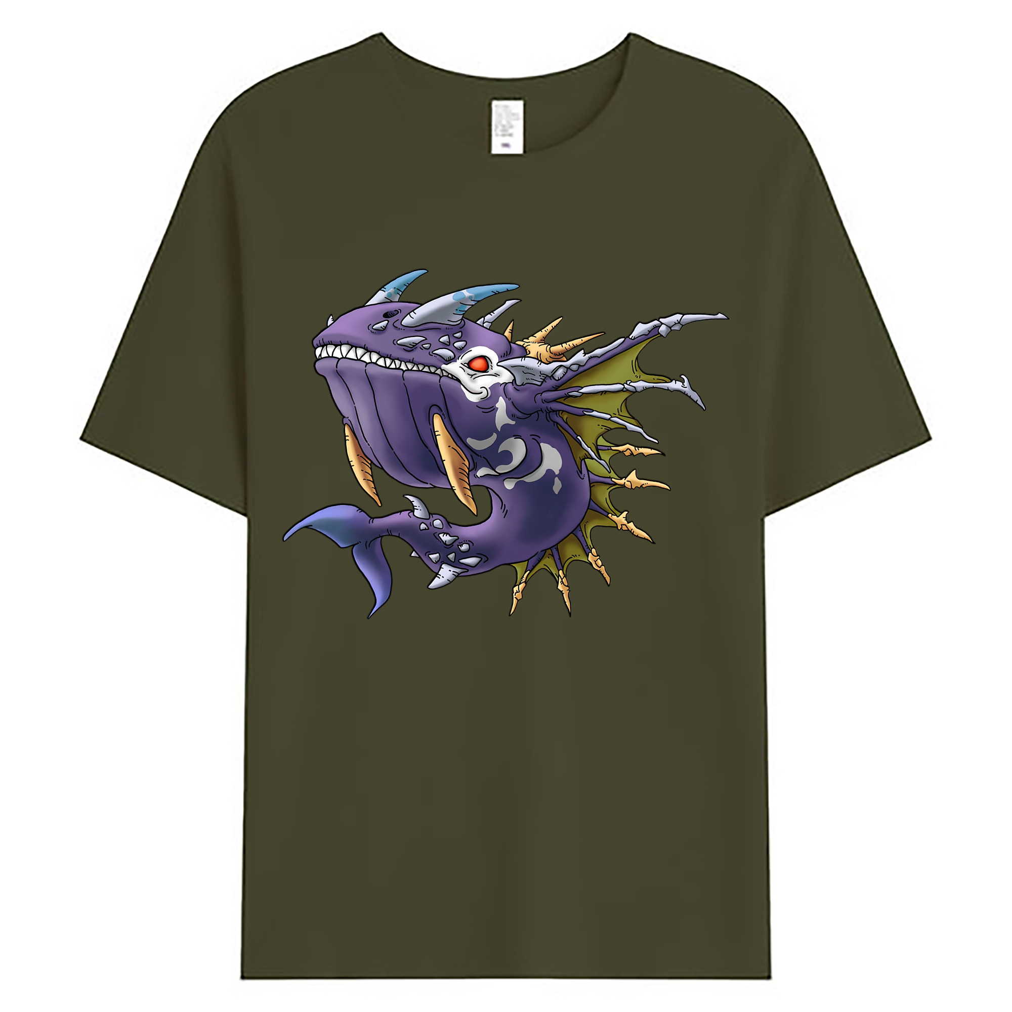 （画像用） ドラゴンクエスト Doragon Kuesuto Dragon Quest 綿100％ メンズ半袖Tシャツ｜肌触りやわらか＆通気性
